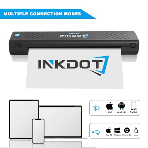 Emalla INKDOT Tattoo Stencil Printer, Bluetooth Thermal Printer Machine 203DPI High-Res Wireless Transfer Tattoo Machine Smart App Protable for Artists, iOS and Windows Tattoo Supplies