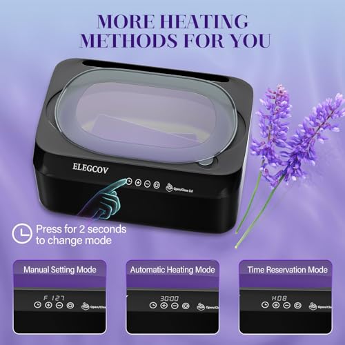 Paraffin Wax Machine for Hand and Feet, 4500ml Paraffin Warmer with 8 Pack Paraffin Wax Refills, Precision Temperature Control for Reservation Paraffin Wax Bath, Fast Wax Meltdown, Black