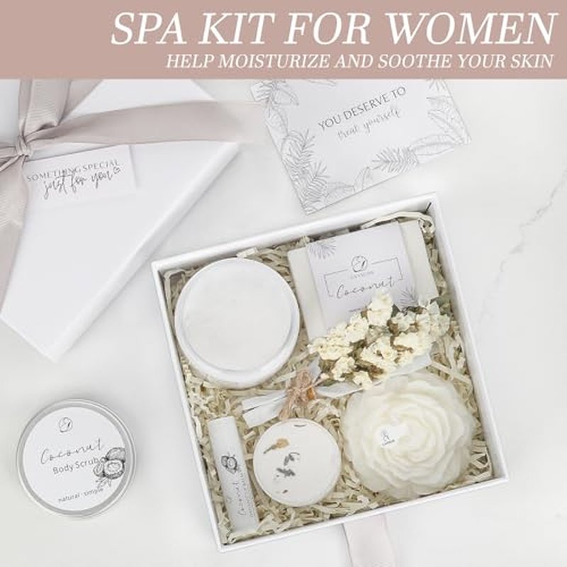 Spa Gifts for Women Bath and Body Gift Basket Christmas Gifts Coconut Lavender Home Spa Set Self Care Gift for Mom Sister Her Wife Birthday Gifts Spa Kit Care Package Thank You Gift