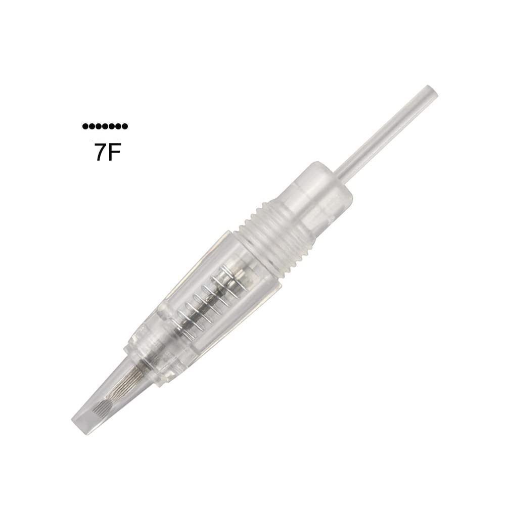 Disposable Pigment Cartridges Tattoo Needle Shading Tip Caps 1R/3R/7F for Permanent Makeup Machine Eyebrow Tattoo Pen Set(Mixed Sizes,30PCS)