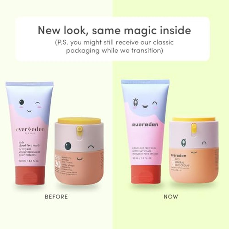 Happy Morning DUO Kids Spa Headband for Girls: Clean & Vegan Skin Care Bundle | Cloud Face Wash + SPF 20 Mineral Face Cream | Non-Toxic | Easy-to-Use Skincare