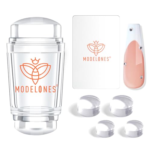 Modelones French Tip Tool- 6 Pcs Nail Stamp French Manicure Kit Suitable for DIY Together with Gel Nail Polish Art Tips Printing Tool Kit