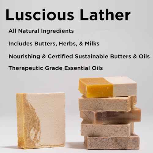 Sumbody USA Made Handmade Soap Bar (6pk) Rich Hydration Dry, Sensitive Skin, Moisturizing Soap For Face, Hands, Body Self Care Gift Set Men & Women - Goat Milk Citrus Vanilla Coconut Variety Pack