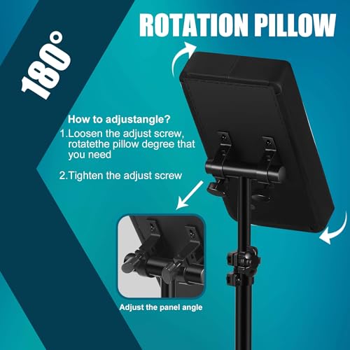 POARMEEY Tattoo Armrest Stand Professional Tattoo Armrest Adjustable Height Angle Made of Solid Metal Frame and Soft Leather Thick Cushion