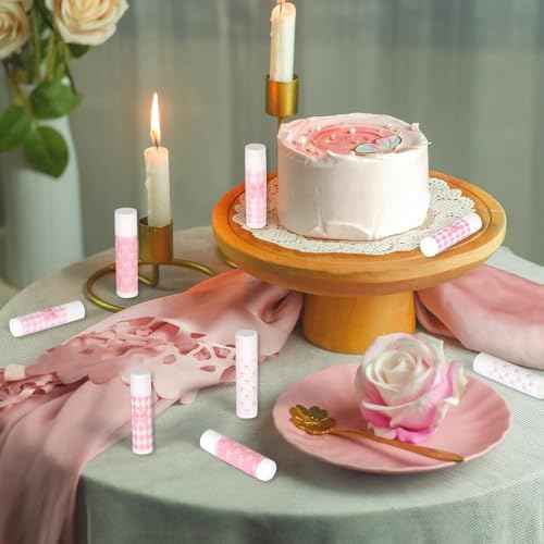 50 Pcs Pink Bow Baby Shower Favors Bulk Pink Bow Moisturizing Lip Care Coquette Bow Party Favors for Bachelorette Wedding Birthday Employee Christmas Halloween Baby Shower Party