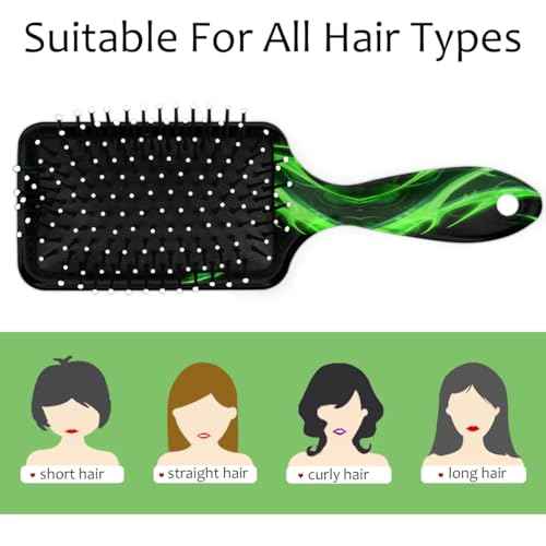 Green Dragon Hair Brush for Kids Girls Boys, Wet Dry Detangling Hair Brush Soft Bristle Hair Brushes Paddle Hairbrush for All Hair Types Women Men
