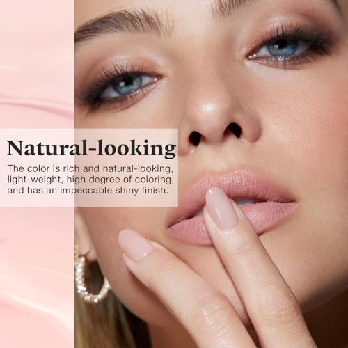 AZUREBEAUTY Translucent Dip Powder - Jelly Baby Pink Color 2Oz/56g, Sheer Rose Pink Neutral Semi-transparent Clear Dipping Powder Crystal French Nail Art Starter Manicure Salon DIY Home Gift