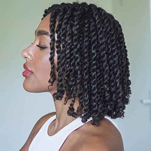 Short Passion Twist Hair 8 Inch, 8 Packs Pre-twisted Passion Twists Crochet Hair for Black Women Pre-looped Synthetic Crochet Braids(8 Packs,1B#)