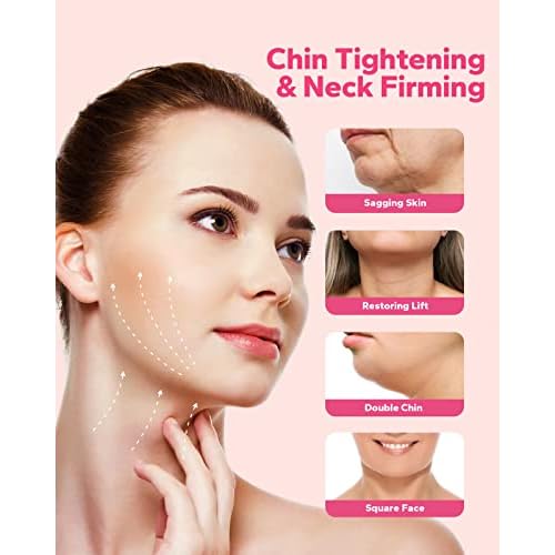 Meto Reusable Face Slimming Strap, V Line Mask, Double Chin Reducer, Chin Up Patch, Face Lift Tape, Chin Strap, V Shaped Belt, V Shaped Slimming Face Mask to Prevent Sagging