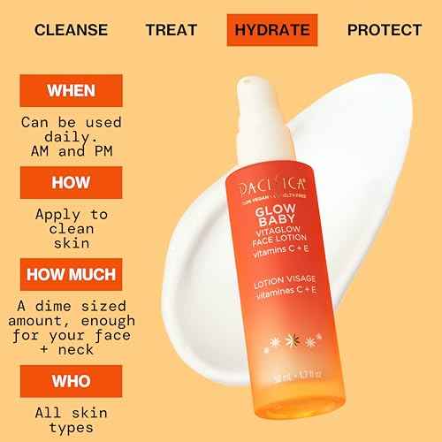 Pacifica Beauty Glow Baby VitaGlow Face Lotion and Brightening Face Wash Set, Skincare, Vitamin C and E, AHA, Exfoliator, Cleanser, Hydrating, Moisturizer, Vegan, 1.7 fl oz and 5 fl oz (Set of 2)