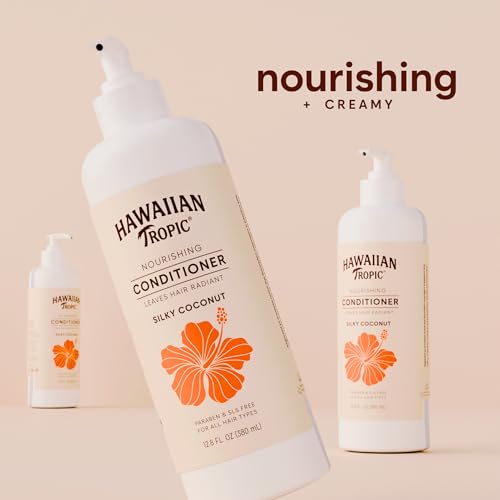 Hawaiian Tropic Nourishing Conditioner 5 Pack, 380ml Bottle, Silky Coconut Scent, SLS Free, Paraben Free, Hotel Bathroom Amenities, Bulk Size, Air Bnb, Guest Bathroom Essentials, Airbnb