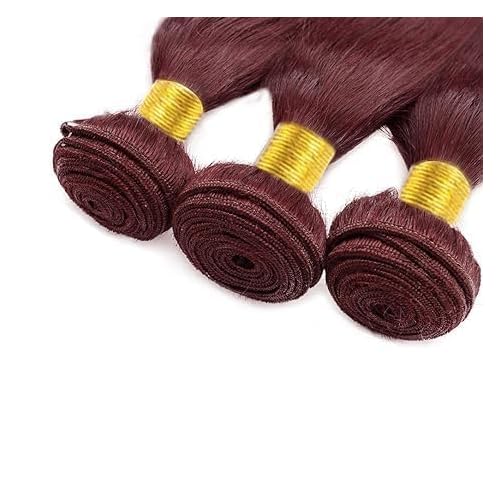 Brazilian Burgundy 99J Human Hair Bundles 12 14 16 Inch Straight Wave Bundles Human Hair 11A Unprocessed Virgin Quick Weave Hair for Black Women