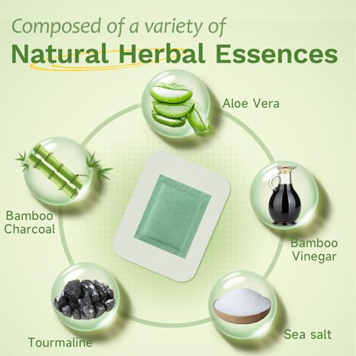 Villsure Deep Cleansing Foot Pads,50 Packs Bamboo Foot Pads. Use during sleep to improve sleep and support body cleansing. May Relieves Stress and Fatigue,It is a good gift for family members.