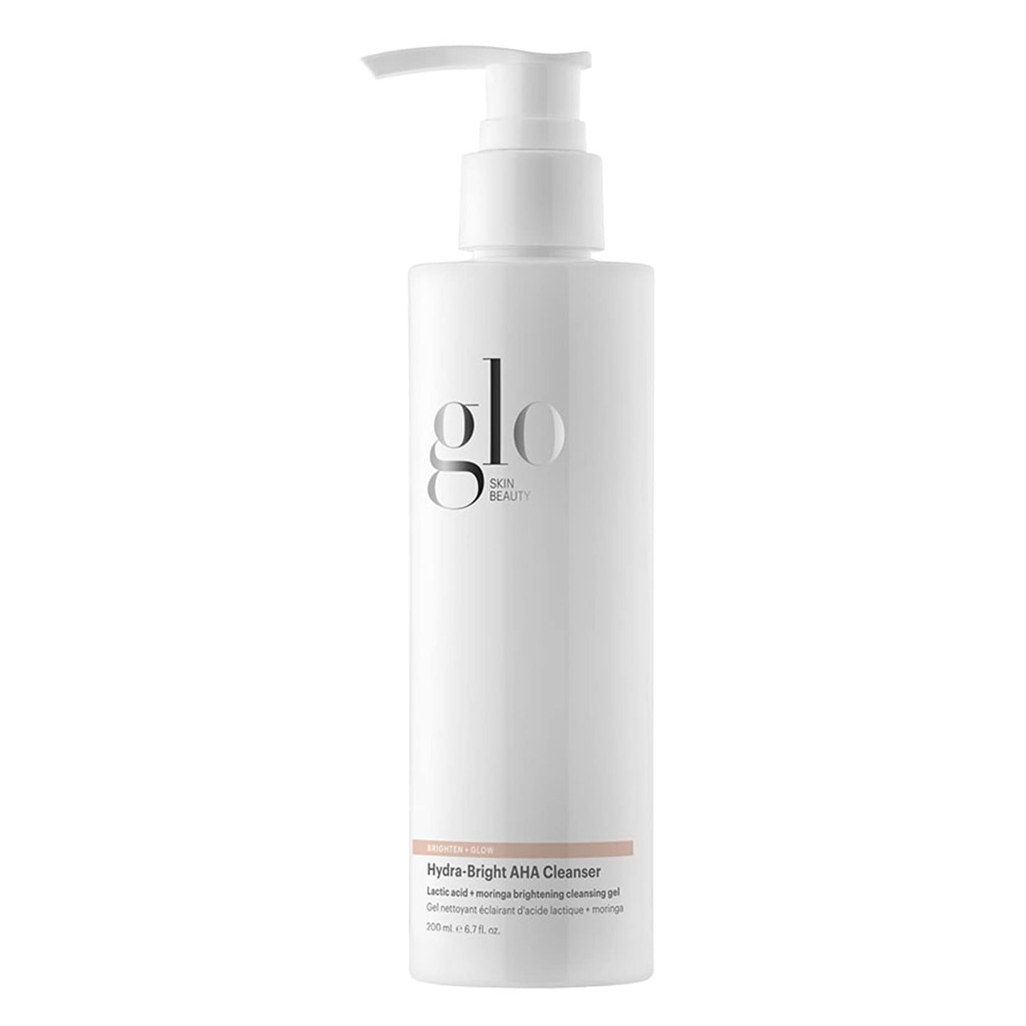 Glo Skin Beauty Hydra-Bright AHA Cleanser, 6.7 Oz – Hydrating Face Wash with Lactic Acid, Gentle Exfoliating Facial Cleanser for Dry, Oily & Sensitive Skin – Brightening Face Cleanser for Women & Men