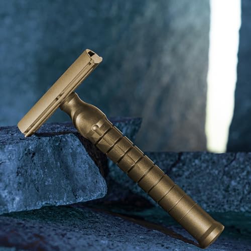 The Goodfellas¡¯ Smile Bayonetta CNC?Machined 100?% Brass Double?Edge Safety Razor ? Precision Comfort Shave Design, Sand?Blasted Satin Finish, Crafted in Italy