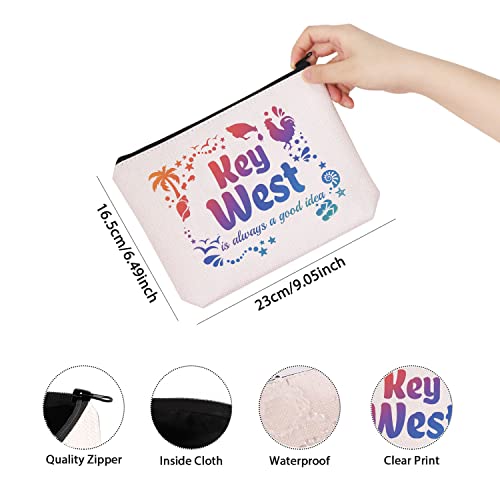TSOTMO Key West Bachelorette Party Favor Key West Is Always A Good Idea Beach Trip Matching Makeup Bag (Good idea KeyWest)