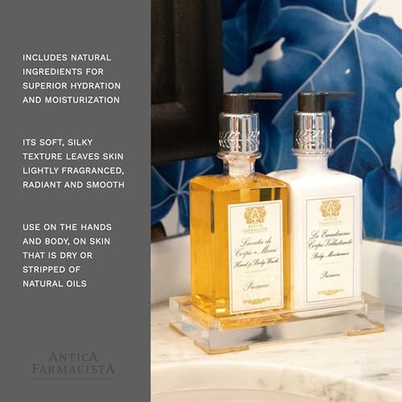 Antica Farmacista Body Moisturizer - Scented Moisturizing Lotion with Aloe Vera, Green Tea & Sweet Almond Oil - Luxury Gift for Any Occasion - Prosecco, 10 fl oz