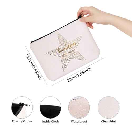 TSOTMO Musical Theatre Makeup Bag Musical Inspired Zipper Pouch Bag (Musical WE ARE)