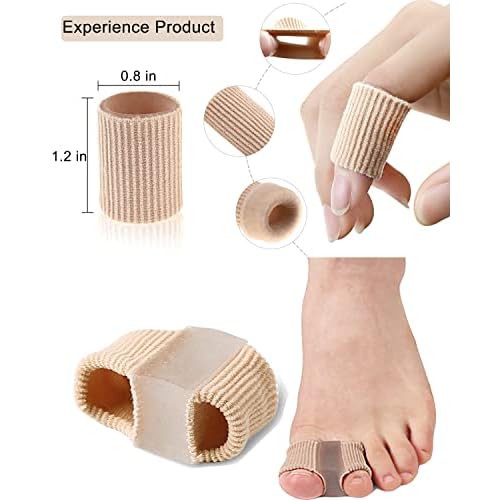 Bunion Toe Separators for Overlapping Toes Women Men, Gel Toe Spacers Bunion Corrector with 2 Loops for feet, Hammer Toe Straightener(2PC)