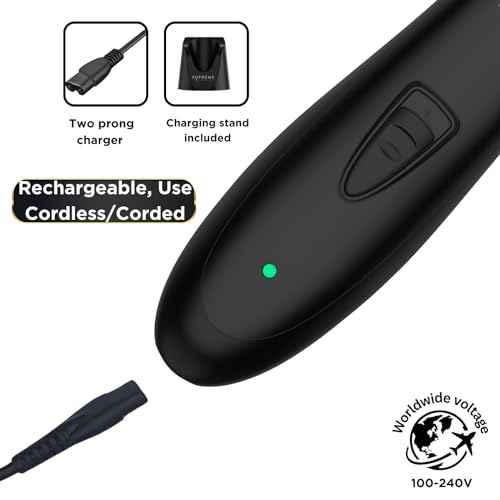 Supreme Trimmer T Shaper - Quiet Cordless Beard & Hair Trimmer for Men | 120 Min Runtime, Low Noise, Zero-Gap DLC Blade | Ideal for Sensitive Skin, Kids & Elderly | ST5206