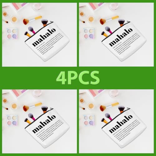 4pcs Makeup Bags Hawaii Cosmetic Bag Hawaiian Gifts Hawaiian Souvenirs Thank You Gifts for Women Female Grandma Mom Sister Friend Wife Travel Toiletry Bag Thanksgiving Christmas Birthday gift