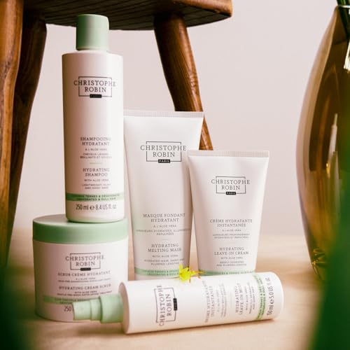 Christophe Robin Hydrating Cream Scrub With Aloe Vera - Hydrating Pre-Wash Hair Treatment - 8.4 fl. oz