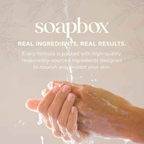 Soapbox Liquid Hand Soap, Coconut Milk & Sandalwood, Gentle & Moisturizing Hand Wash for Kitchen and Bathroom, Vegan & Cruelty Free Scented Hand Soap 12 Ounce Pump Bottles (Pack of 3)