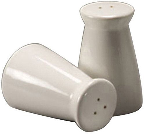 American Metalcraft Round Tapered Ceramic Salt & Pepper Shakers (Set of 2),White