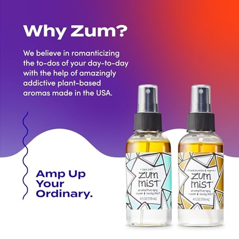 Indigo Wild Zum Mist Frankincense & Myrrh and Sea Salt Mist Body Spray 4 fl. oz. each, 2 Pack