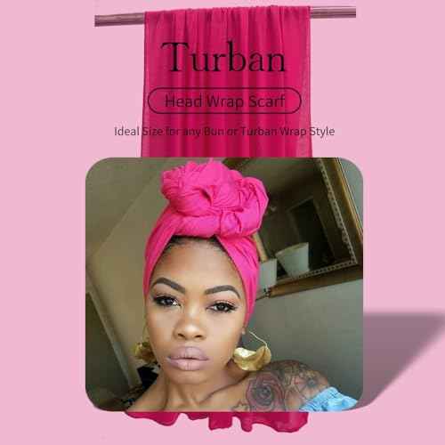 Head Wraps for Women Long Headwraps Hijabs Scarf Large Headscarf Stretch Tie Hair Headbands