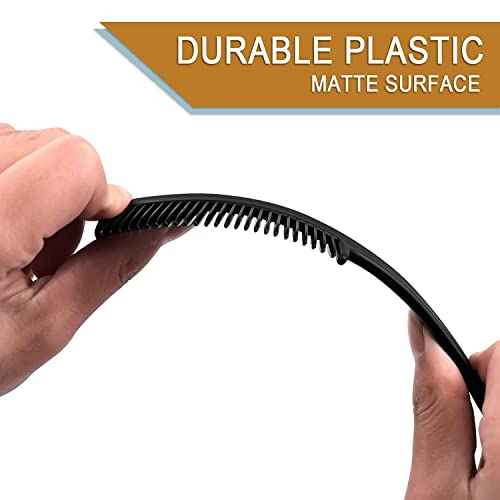 60 Pack Widen Combs, Black, Plastic, Individually Wrapped for Hotel, Airbnb, Shelter/Homeless/Nursing Home/Charity, 60 Count