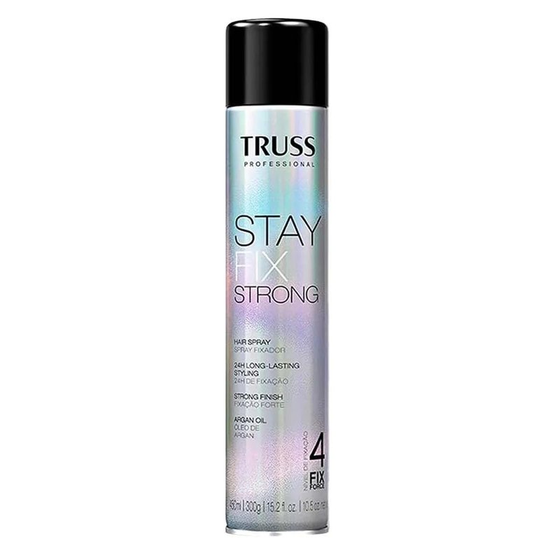 TRUSS Stay Fix Strong Hold Hairspray for Women - Anti Frizz Hair Spray with Argan Oil - Humidity-Resistant Aerosol Finisher for Long Lasting Styles - (15.2 fl oz)