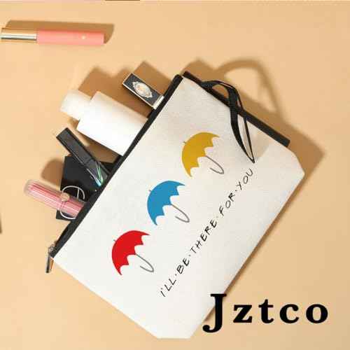 Jztco Bestie Gifts for Women, Friendship Gifts for Women, Friends TV Show Christmas Wedding Birthday Gift for Friend, BFF Sister - I'LL be There for YOU Friends Makeup Bag