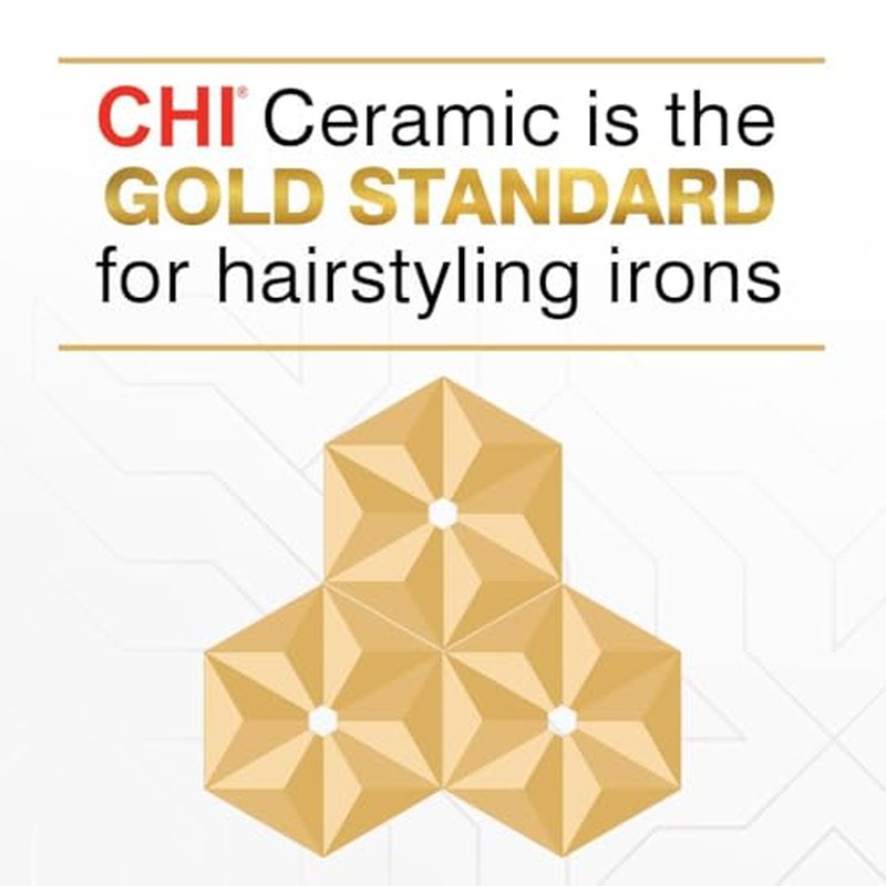 CHI Original Ceramic Flat Iron, Straightener For A Smooth Finish, Ceramic Floating Plates, Quick Heat Up, Analog On/Off Switch, 1" Black