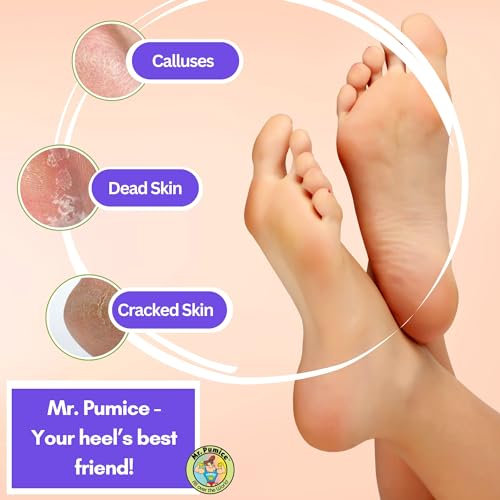 Mr. Pumice Ultimate PUMI Bar 2-in-1 Dual Grit (Medium + Coarse) Callus Remover, Pedicure Stone & Ped File Scrubber for Smooth Feet and Heels (4 Pack)