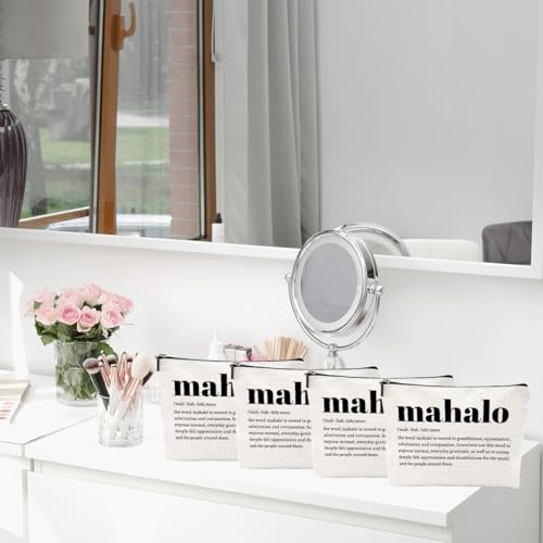 4pcs Makeup Bags Hawaii Cosmetic Bag Hawaiian Gifts Hawaiian Souvenirs Thank You Gifts for Women Female Grandma Mom Sister Friend Wife Travel Toiletry Bag Thanksgiving Christmas Birthday gift