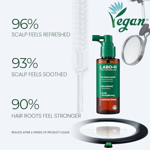 Scalp Strengthening Spray for Hair Growth & Anti-Loss | Vegan Tonic Serum, Instant Cooling & Soothing with Rosemary and Peppermint Oil, Sulfate Free, Korean, 3.38 Fl oz.
