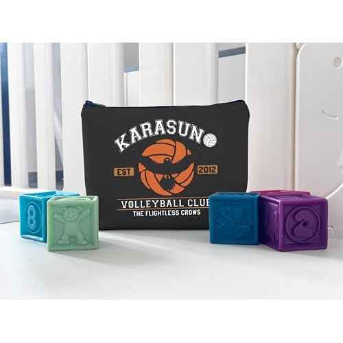 WCGXKO Anime Lover Volleyball Club Makeup Bag - Japanese Volleyball Anime Cosmetic Pouch