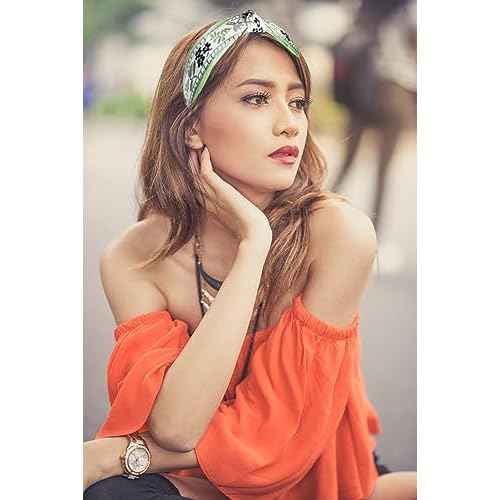 Boho Knotted Green Headband with Handmade Lace Embroidery Floral Headband for Girls Womens