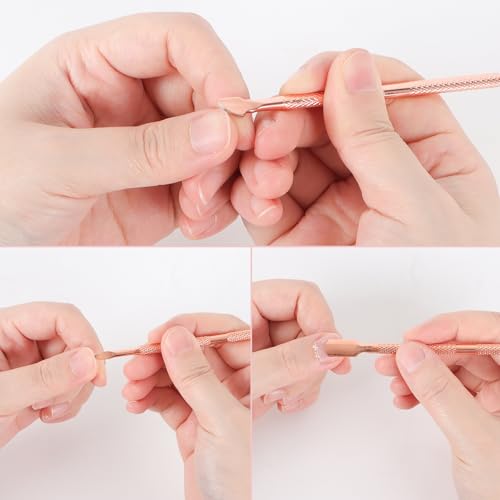 Nail Cuticle Pusher - Stainless Triangle Gel Nail Polish Remover Cuticle Peeler Scraper Remover Tool for Fingernails and Toenails