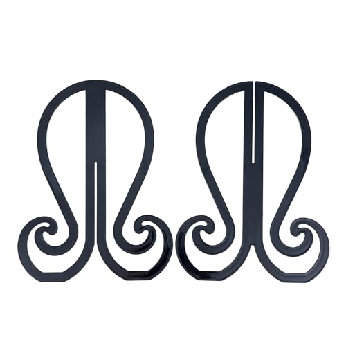 Plastic 3PCS Wig Stand,Black Wig Head Stand,Easy to Assemble Wig Stand Holder,Wig Holder Display Stand,Beanie Display Stand,Hat Stand 11.61 Inch high