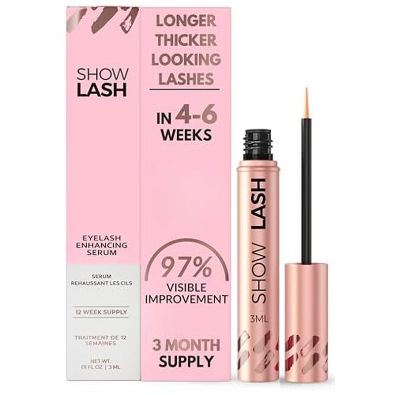 LeVaye Cosmetics Show Lash Eyelash Serum for Longer, Thicker, Gorgeous Looking Lashes, Cruelty Free Lash Serum