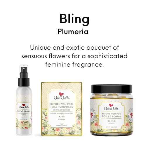 Wabi Whiffs Fizzing Toilet Bombs – Bling | Natural Bathroom Deodorizer | Odor Eliminator Tablets for Freshness & Cleanliness | Eco-Friendly Septic Safe Tablets | 60 Count |