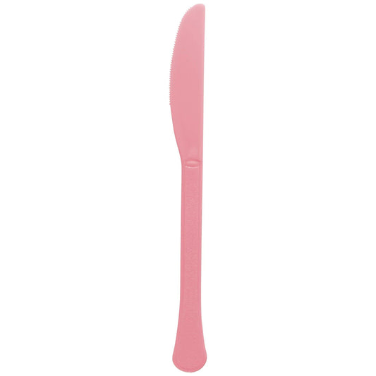 New Pink Plastic Heavy Weight Knives (50 Count) - Premium Disposable Plastic Cutlery, Perfect for Home Use and All Kinds of Occasions