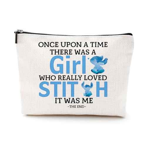 Cartoon Lover Gift Cute Cartoon Themed Cosmetic Make up Bag Travel Makeup Zipper Pouch Bag Birthday Gifts for Women Girls Friends