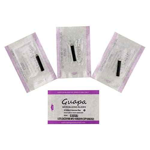 50pcs Microblading needles 18U NANO 0.16mm Blade Semi Permanent Makeup Eyebrow Tattoo Needles for Microblading Eyebrow Tattoo Manual Pen (18U-50pcs)