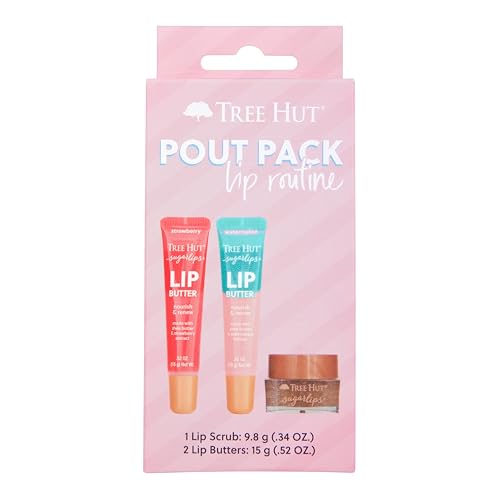 Tree Hut Sugarlips Lip Butter, Lock in Moisture & Nourish Skin for Full, Hydrated Lips, Essential Lip Care, 0.52 Fl oz.