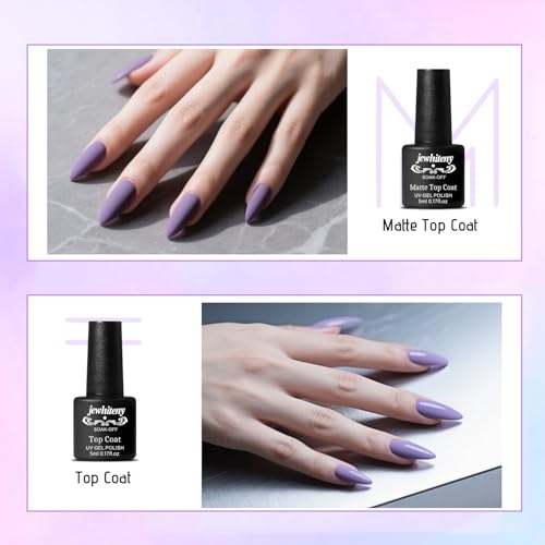 JEWHITENY Poly Gel Nail Kit 14 Colors - Yellow Nude Pink Blue Purple Glitter Tones Starter Kit with UV Lamp Base & Top Coat All-in-One Gift for Women Need U V Light Curing