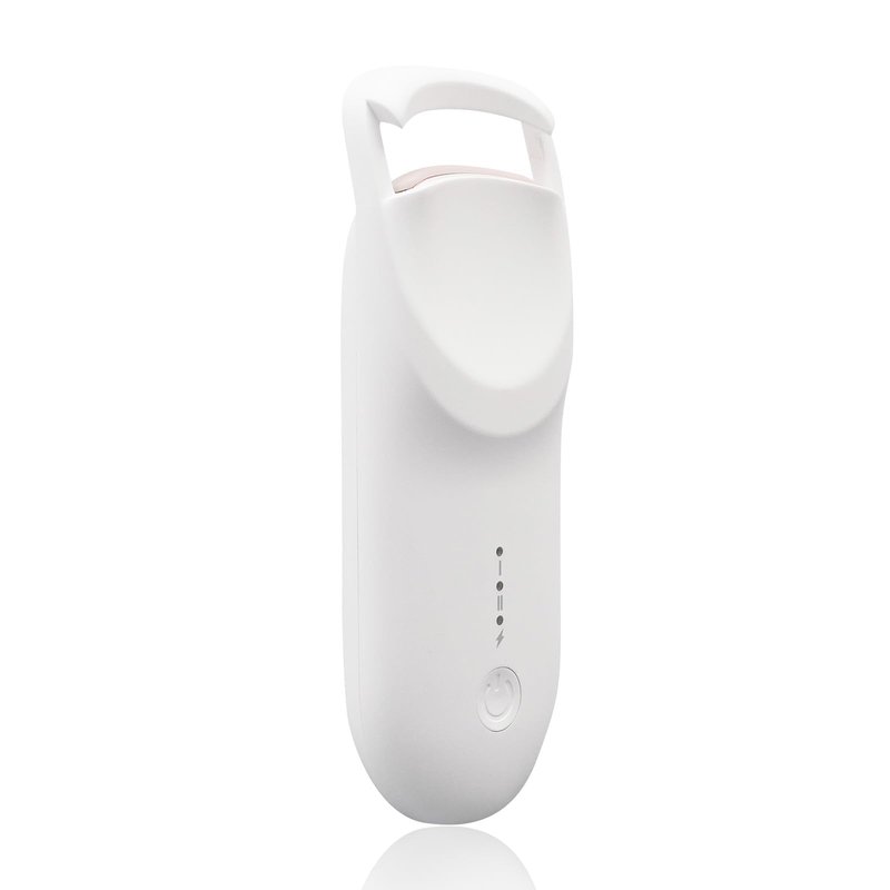 Upgrade Heated Eyelash Curler, Electric Eyelash Curler with 5s Fast Heating, Type-C Rechargeable, Portable Lash Curler, Long-Lasting Lash Lift, Natural Style, Heat-Sensitive Pad (White)