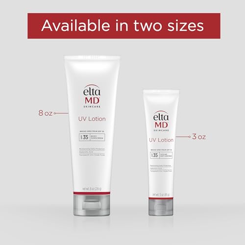EltaMD UV Lotion Body Sunscreen, SPF 30+ Sunscreen, Body Lotion with SPF Made with Zinc Oxide and Hyaluronic Acid